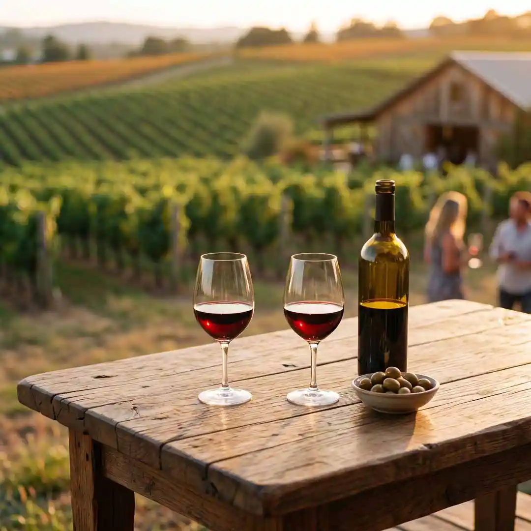 Vineyard wine and food experience
